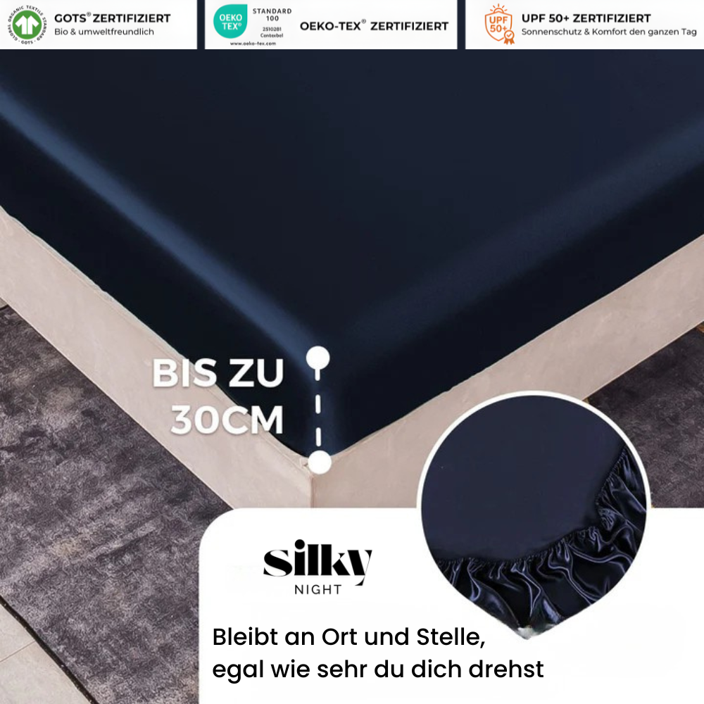 22 Momme nahtloses Premium Seide Spannbettlaken