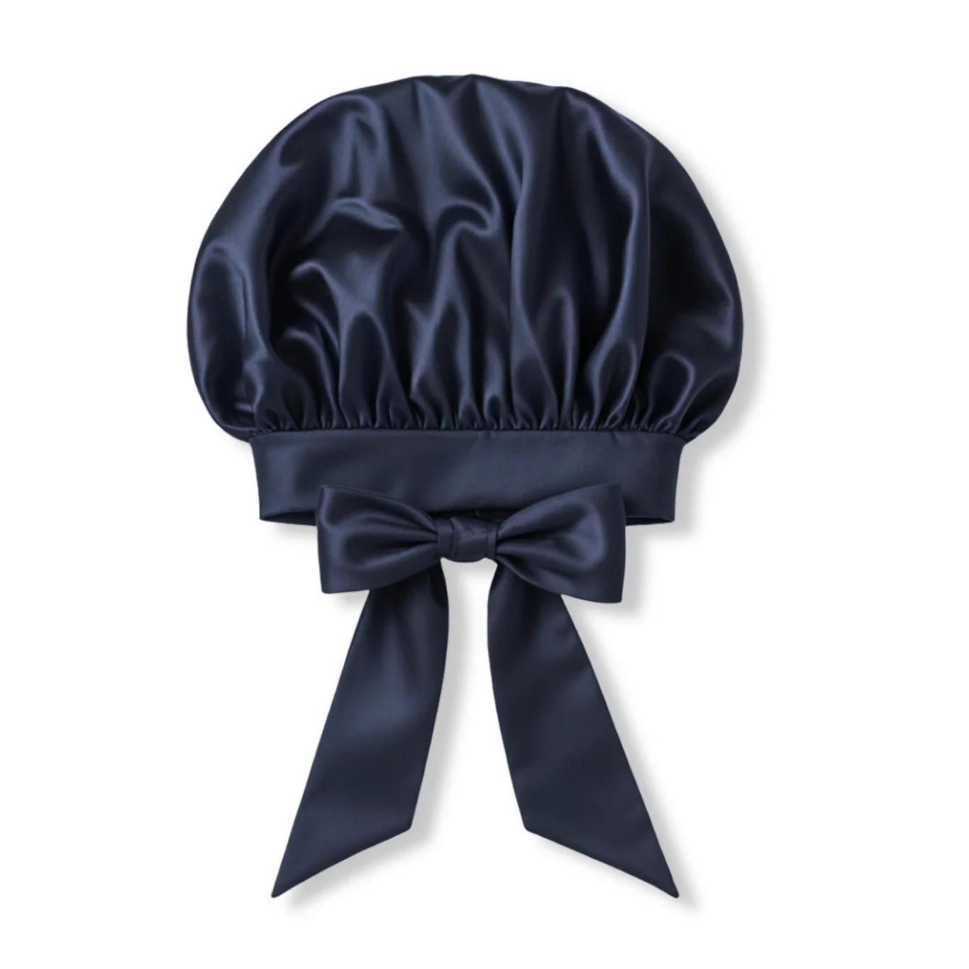 Doppellagige Seiden Schlafhaube "Schleife"