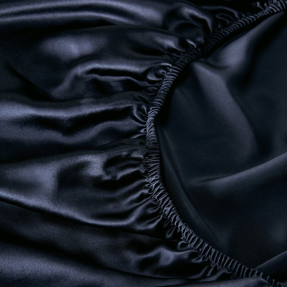 25 Momme nahtloses Luxus Seide Spannbettlaken